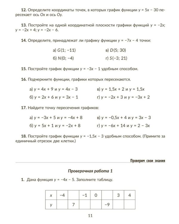 Алгебра 8 класс. Основные функции и их графики. Правила и объяснения, тренировочные и проверочные задания