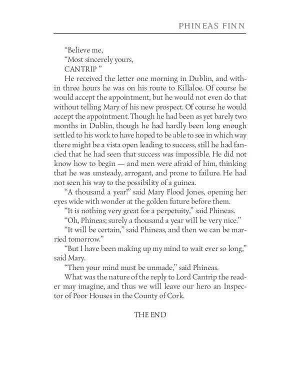 Palliser novels. Phineas Finn 2