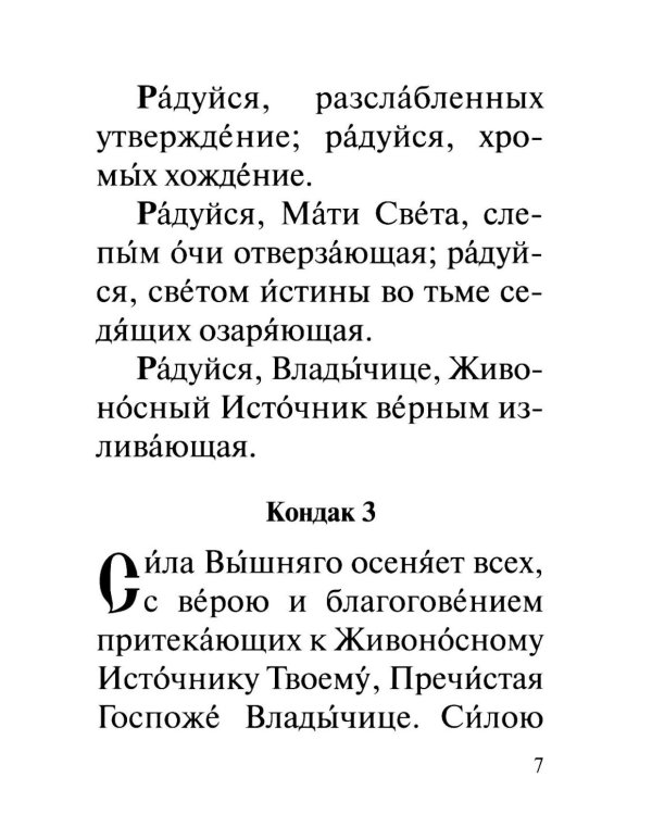 Акафист Пресвятей Богородице в честь иконы Ея "Живоносный источник"