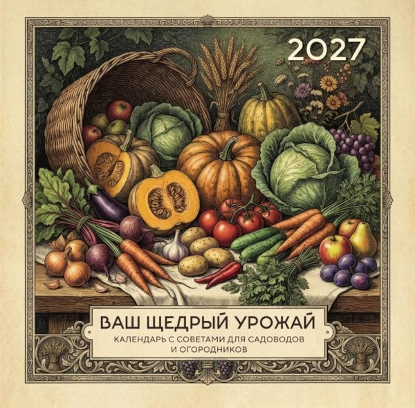 Обложка книги «Ваш щедрый урожай. Календарь с советами для садоводов и огородников на 2027 год» — None, ISBN 9785042399596