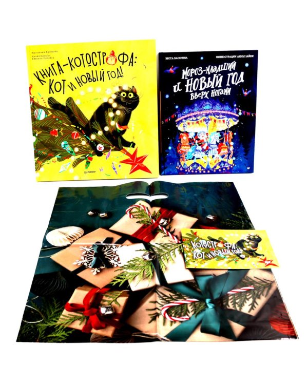 Мороз-младший и новый год вверх ногами + Книга-котострофа: Кот и Новый год! (Комплект из 2-х книг)