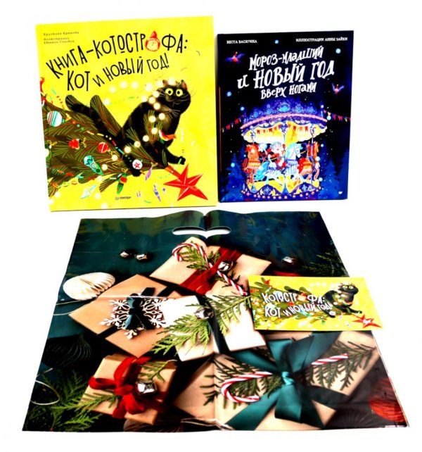 Мороз-младший и новый год вверх ногами + Книга-котострофа: Кот и Новый год! (Комплект из 2-х книг)