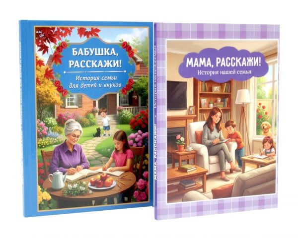 Обложка книги «Мама, расскажи. Бабушка, расскажи. История семьи (комплект из 2-х книг)» — Феданова Юлия Валентиновна, ISBN 9785885403405
