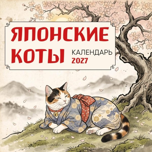 Обложка книги «Японские коты. Календарь настенный на 2027 год» — None, ISBN 9785042472213
