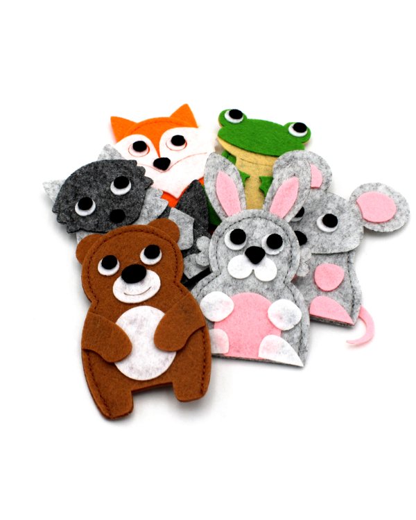 Теремок. Книга с пальчиковым театром из фетра (6 зверюшек)