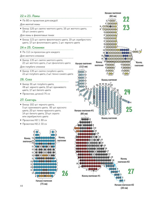 Яркий бисер: 190 разнообразных схем