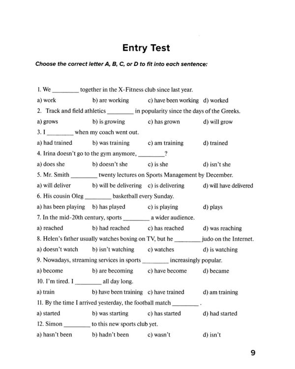 Времена английского глагола для профессиональной коммуникации (спорт и физическая культура). Учебное пособие