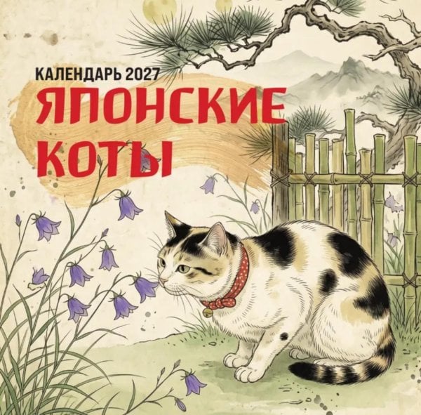 Обложка книги «Японские коты. Календарь настенный на 2027 год» — None, ISBN 9785042472282