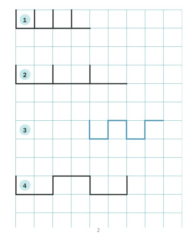 Продолжи узор. Рисуем по клеткам. 68 разных узоров