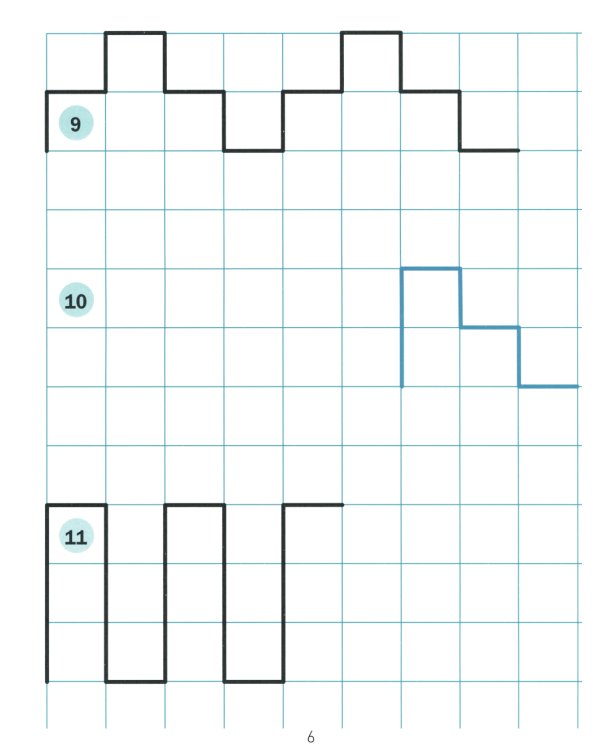 Продолжи узор. Рисуем по клеткам. 68 разных узоров