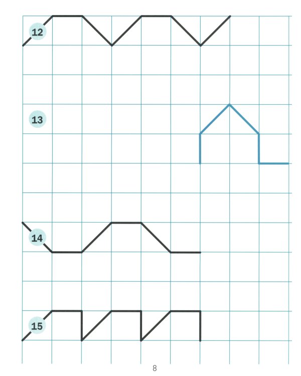 Продолжи узор. Рисуем по клеткам. 68 разных узоров