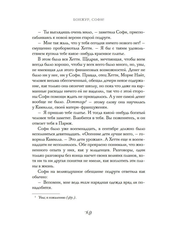 Бонжур, Софи: роман