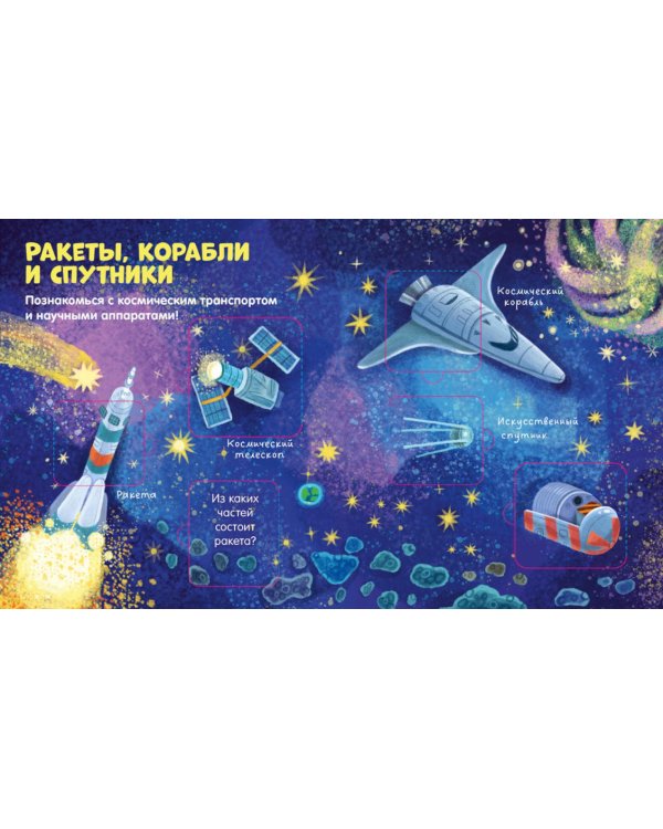 Космос: книжка с окошками