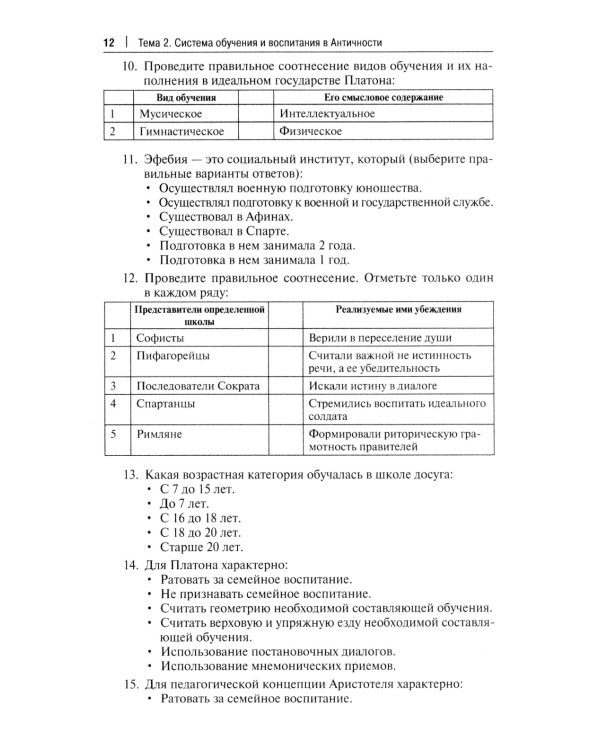 Практикум по истории педагогической мысли и образования
