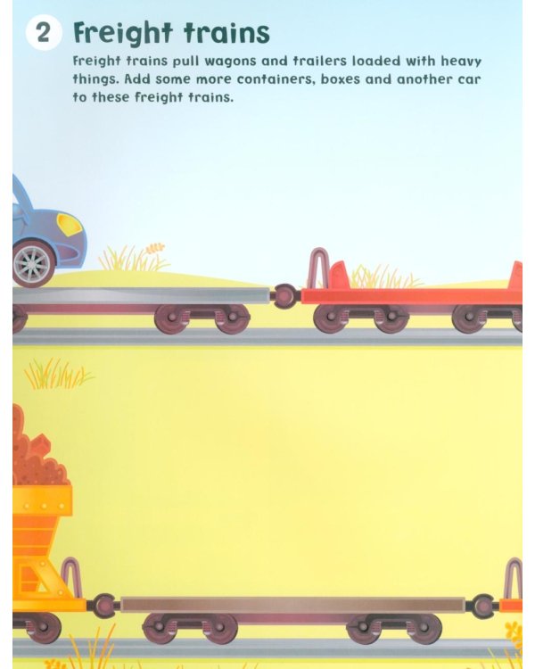 Make a Picture Sticker Book. Trains, Trucks & Tractors