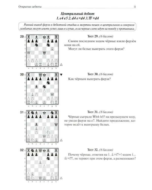 Шахматная тетрадь. Дебюты для начинающих