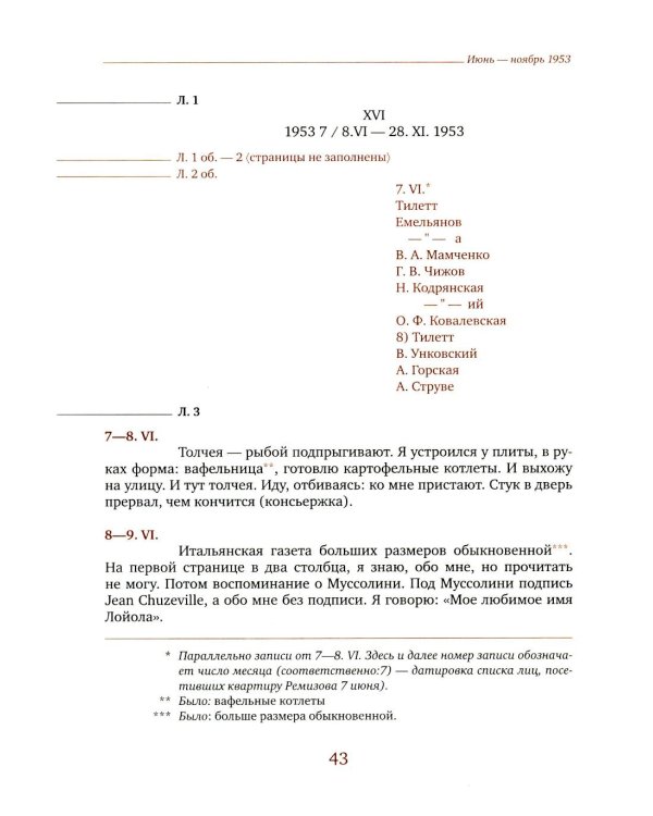 Дневник мыслей 1943-1957. Т. 6. Июнь 1953 - ноябрь 1954