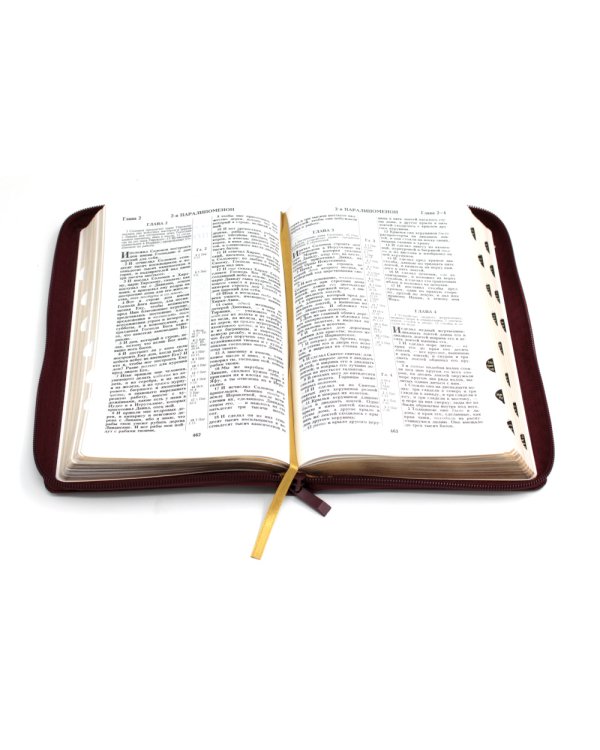 Библия 057 MZTiG ИИЖ (Бордовая Madras 2024) на молнии