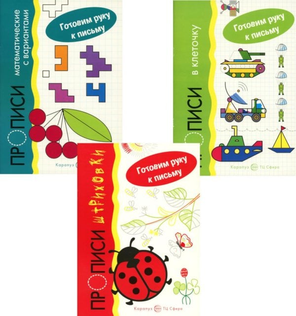 *Комплект. Прописи. Готовим руку к письму: 3 тетради для детей 5-7 лет