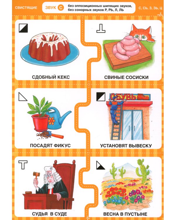 Дружу со звуками, говорю правильно! С, Сь, З, Зь, Ц. Комплект логопедических игровых карточек. ФГОС