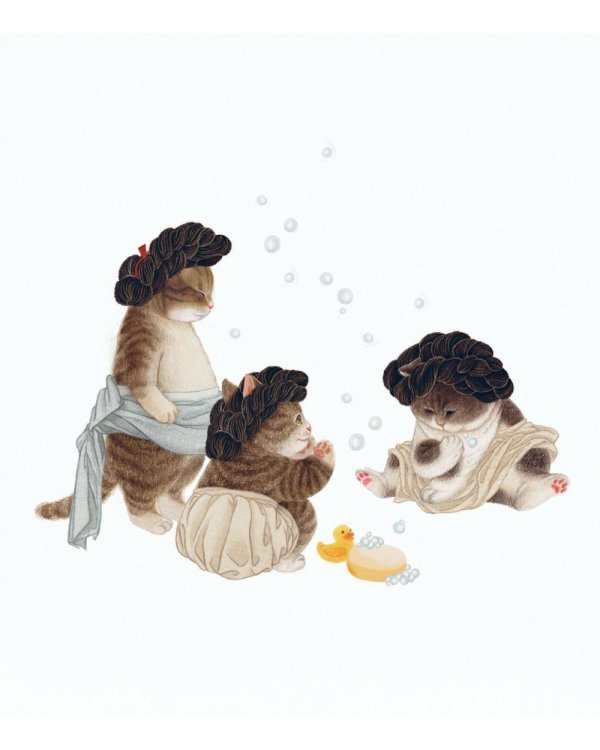 Дополнительное изображение книги «Путешествие с кошками в эпоху Чосон: раскраска»