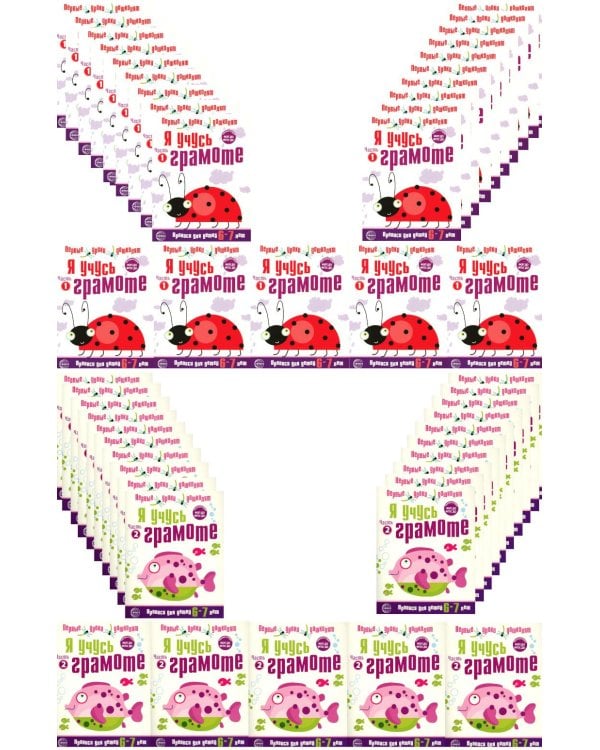 *Комплект. Я учусь грамоте. Прописи для детей 6-7 лет. Комплект из 2 книг: Ч.1 и ч.2 (по 25 шт)