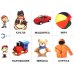 Развивающие карточки для детей. Книжка-разрезалка (72 карточки)