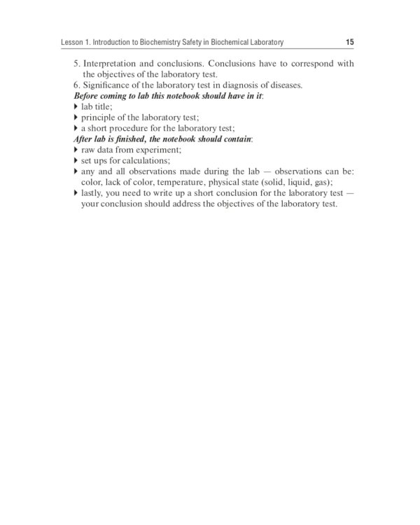 Laboratory Manual on Biological Chemistry. Руководство