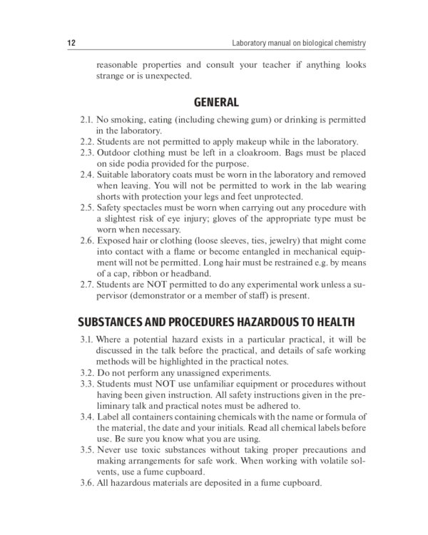 Laboratory Manual on Biological Chemistry. Руководство