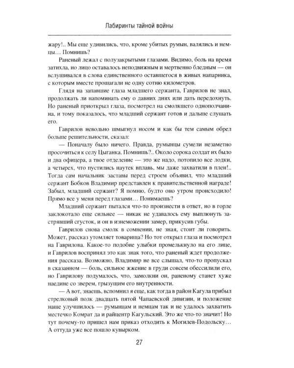 Лабиринты тайной войны: роман-хроника