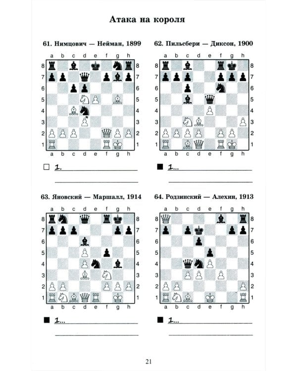 Шахматные комбинации в дебюте для начинающих