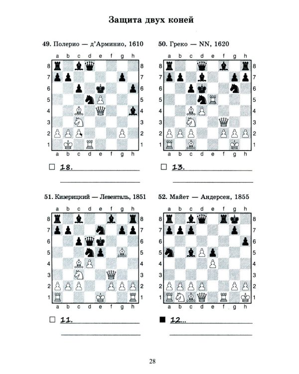 1250 комбинаций в дебюте. Открытые дебюты