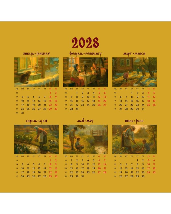 Дополнительное изображение книги «Календарь настенный на 2027 год. Где блины, там и мы. Русские пословицы и поговорки»