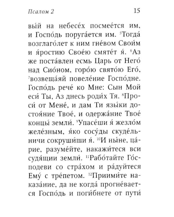 Дополнительное изображение книги «Псалтирь пророка Давида с указанием чтения псалмов преподобного Арсения Каппадокийского и поучениями преподобного Паисия Святогорца. 5-е изд»