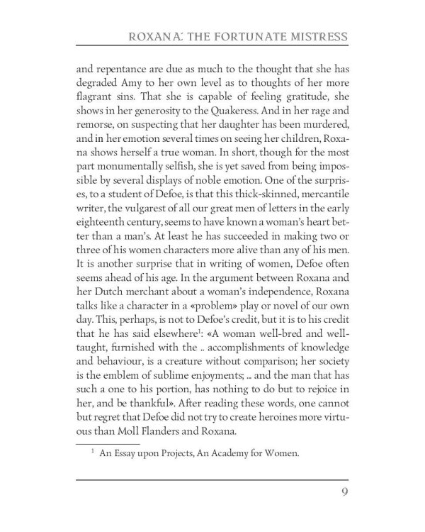 Roxana. The Fortunate Mistress