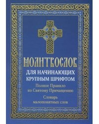 Молитвослов для начинающих крупным шрифтом. Полное Правило ко Святому Причащению: словарь малопонятных слов