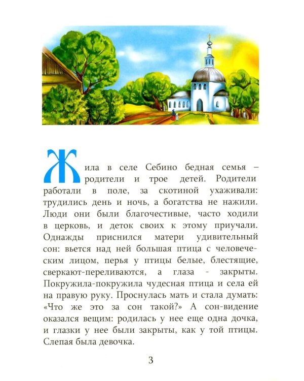 Дополнительное изображение книги «Детям о блаженной Матронушке (+ карточки с раскрасками), (голубая)»