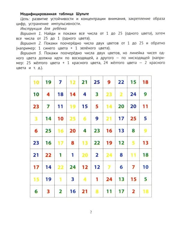 Таблицы для развития внимания, памяти и усидчивости у детей 7-9 лет. 2-е изд