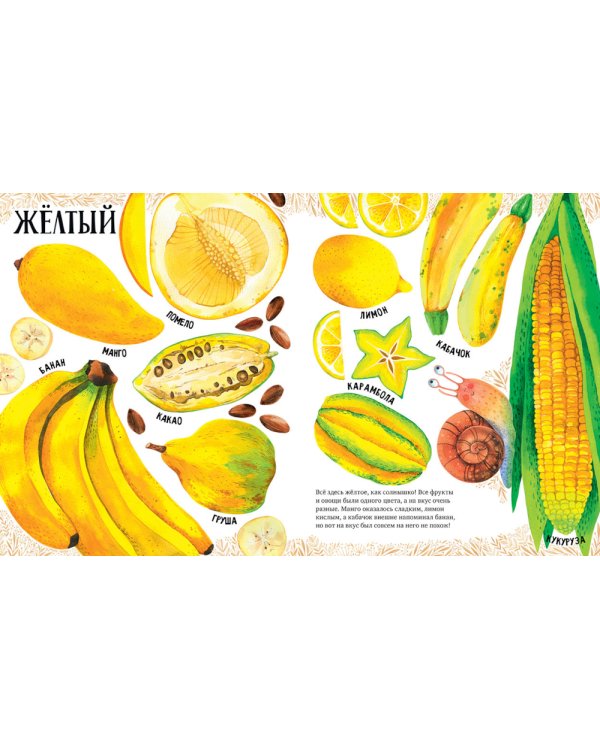 Приключения улитки Элли в мире фруктов и овощей