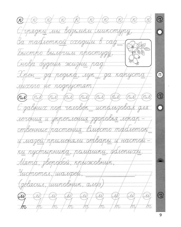 Чистописание + части речи