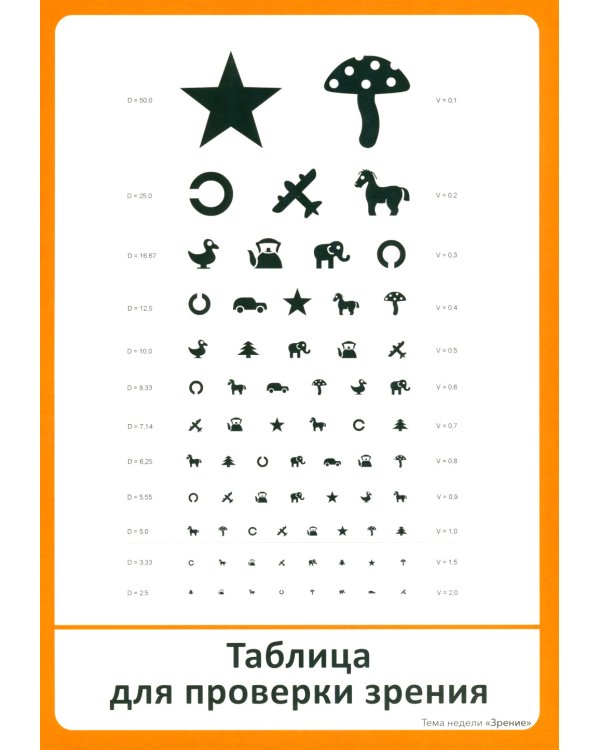 Наглядно-дидактический материал к теме "Зрение". 3-5 лет