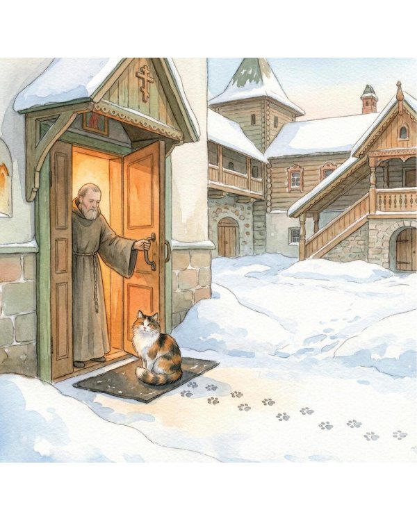 Дополнительное изображение книги «Монастырские котики. Православный настенный календарь на 2027 год (170х170)»