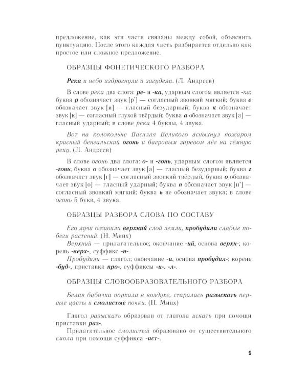 *Пособие для занятий по русскому языку в старших классах