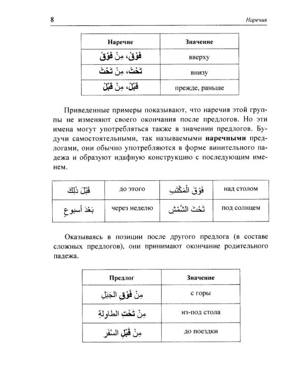 Наречия и другие способы передачи обстоятельства в арабском литературном языке: учебное пособие