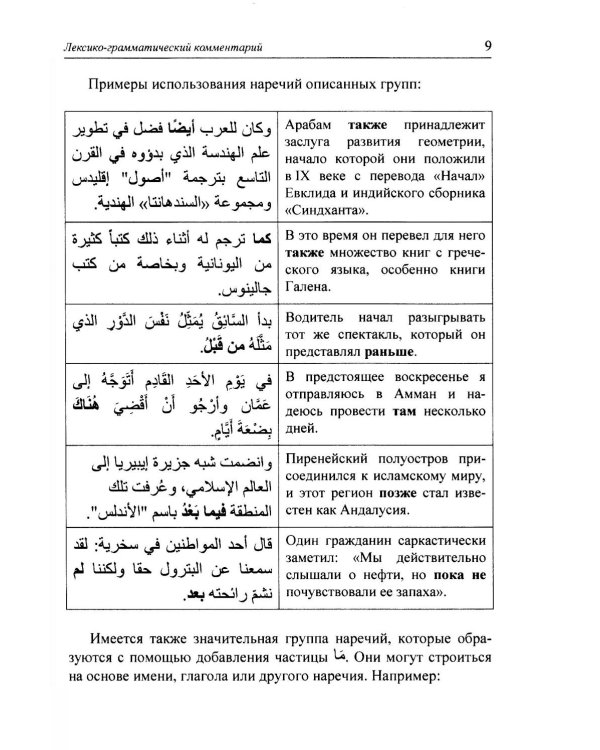 Наречия и другие способы передачи обстоятельства в арабском литературном языке: учебное пособие
