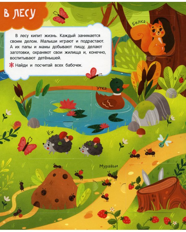 Животные: книга с окошками (более 30 окошек)