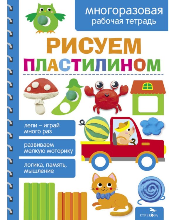 Рисуем пластилином. Многоразовая рабочая тетрадь