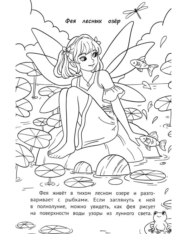 Феи и эльфы: книжка-раскраска