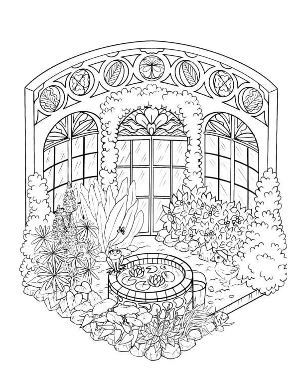 Цветочные оранжереи: книжка-раскраска