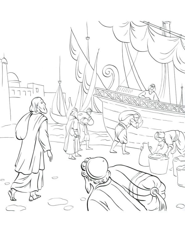 Библейские истории для детей. Пророк Иона (книга и раскраска)